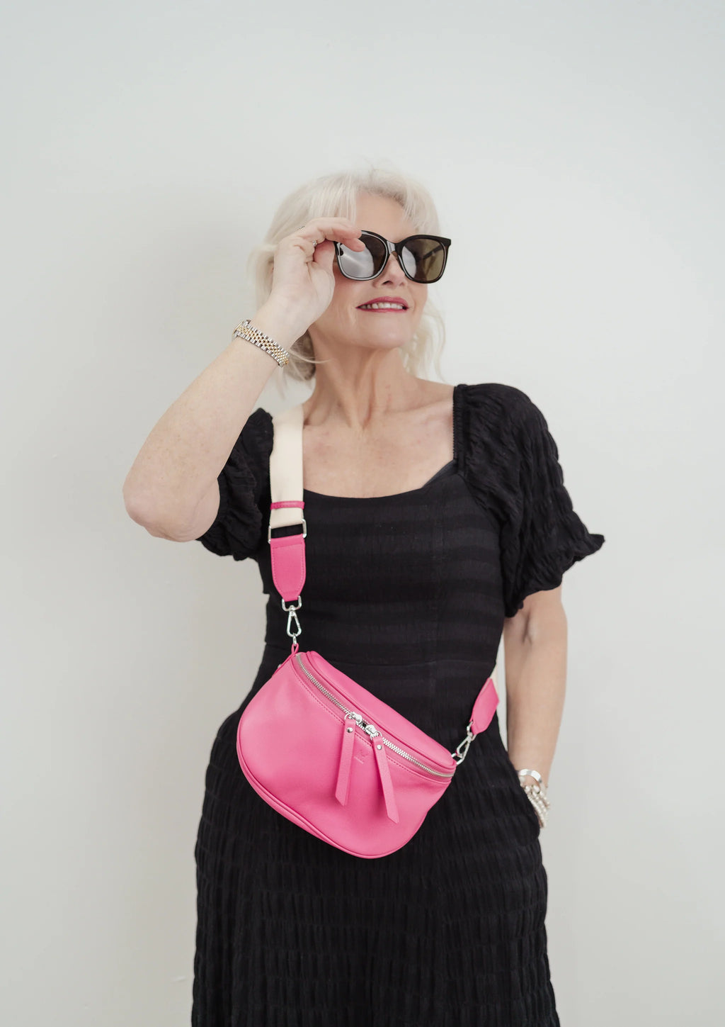 Dani Leather Bag Fuchsia