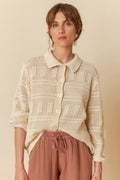 INDI + COLD CROCHET KNIT SHIRT