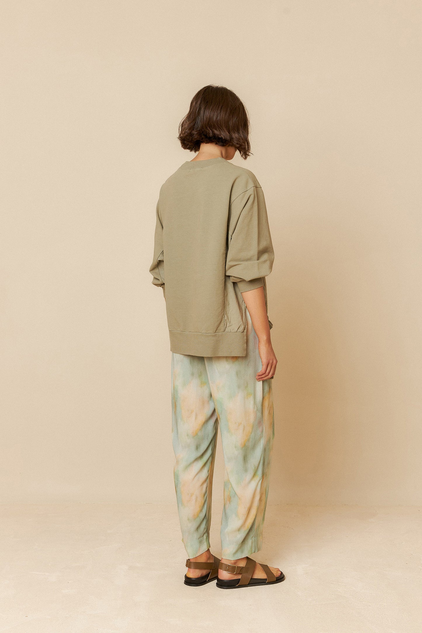 Cotton Sweatshirt with Ties