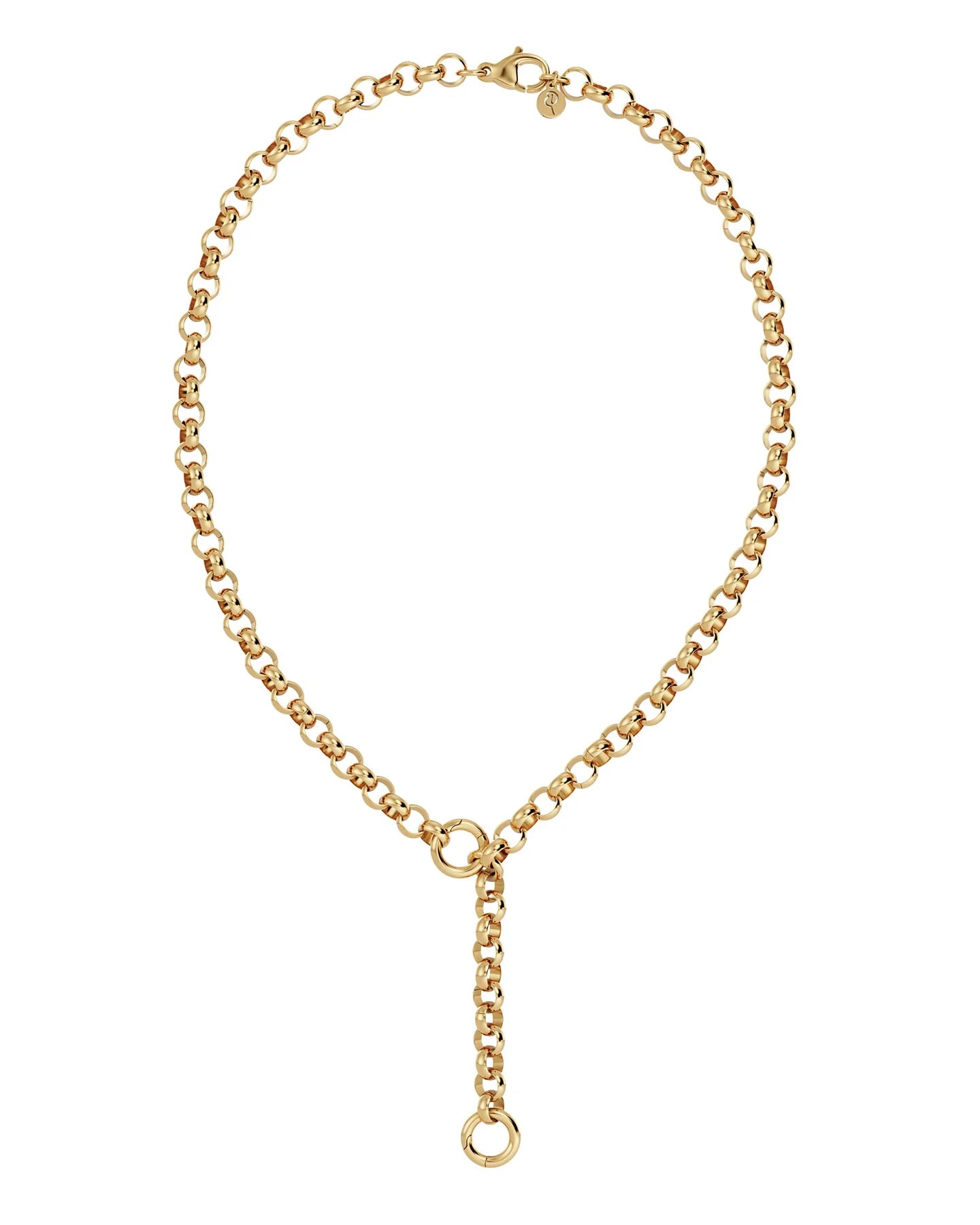 Loop Charm Chain L Necklace Gold