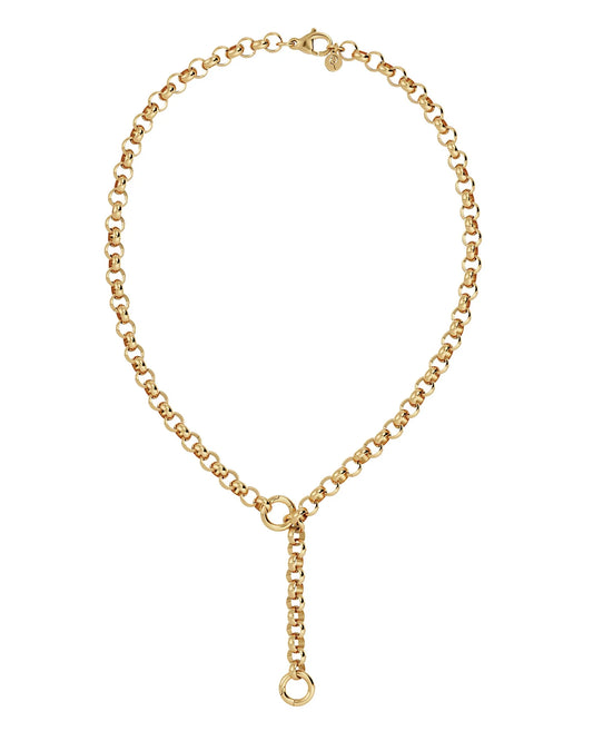 Loop Charm Chain L Necklace Gold