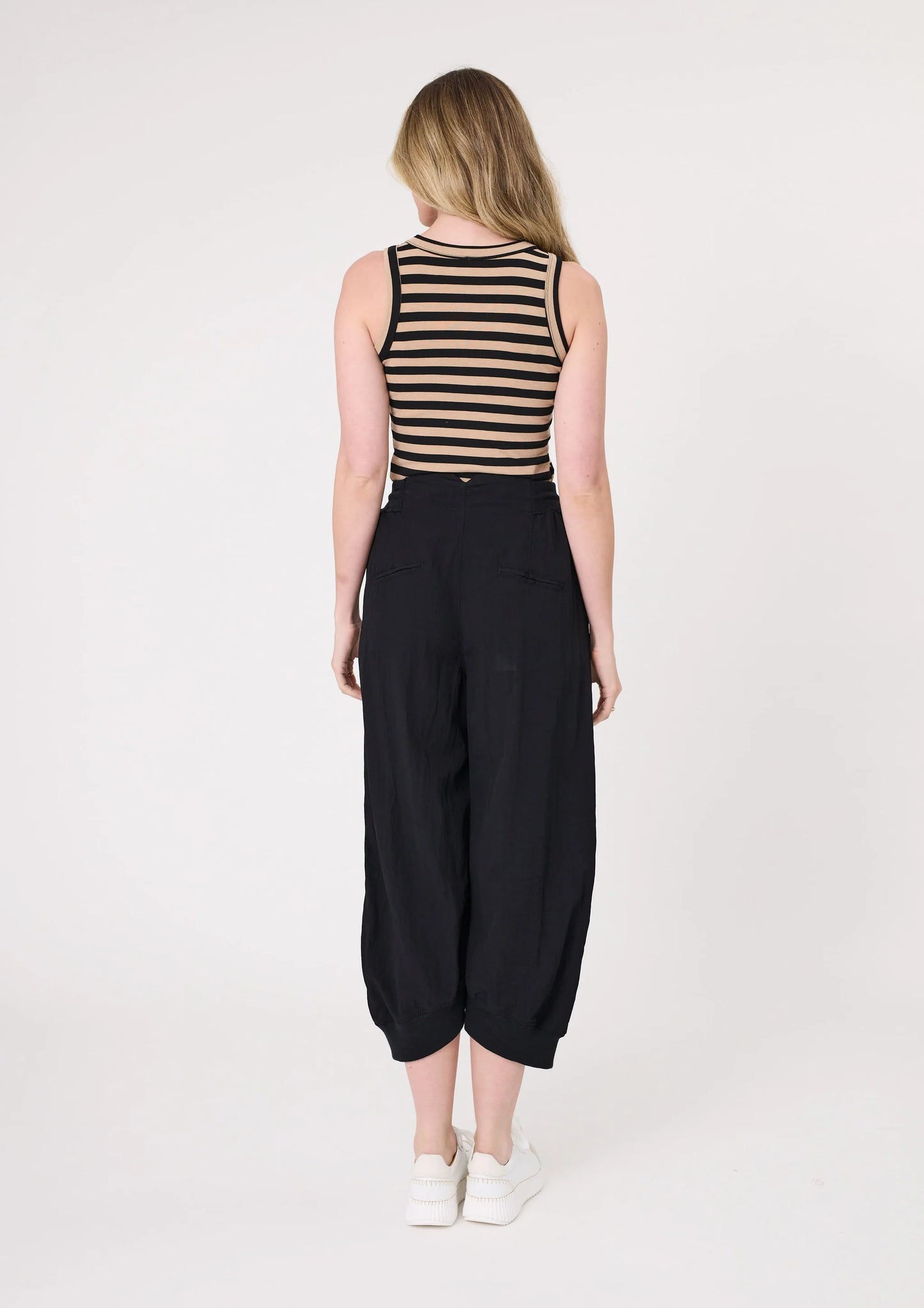 Eva Tank | Brown and Black Stripe