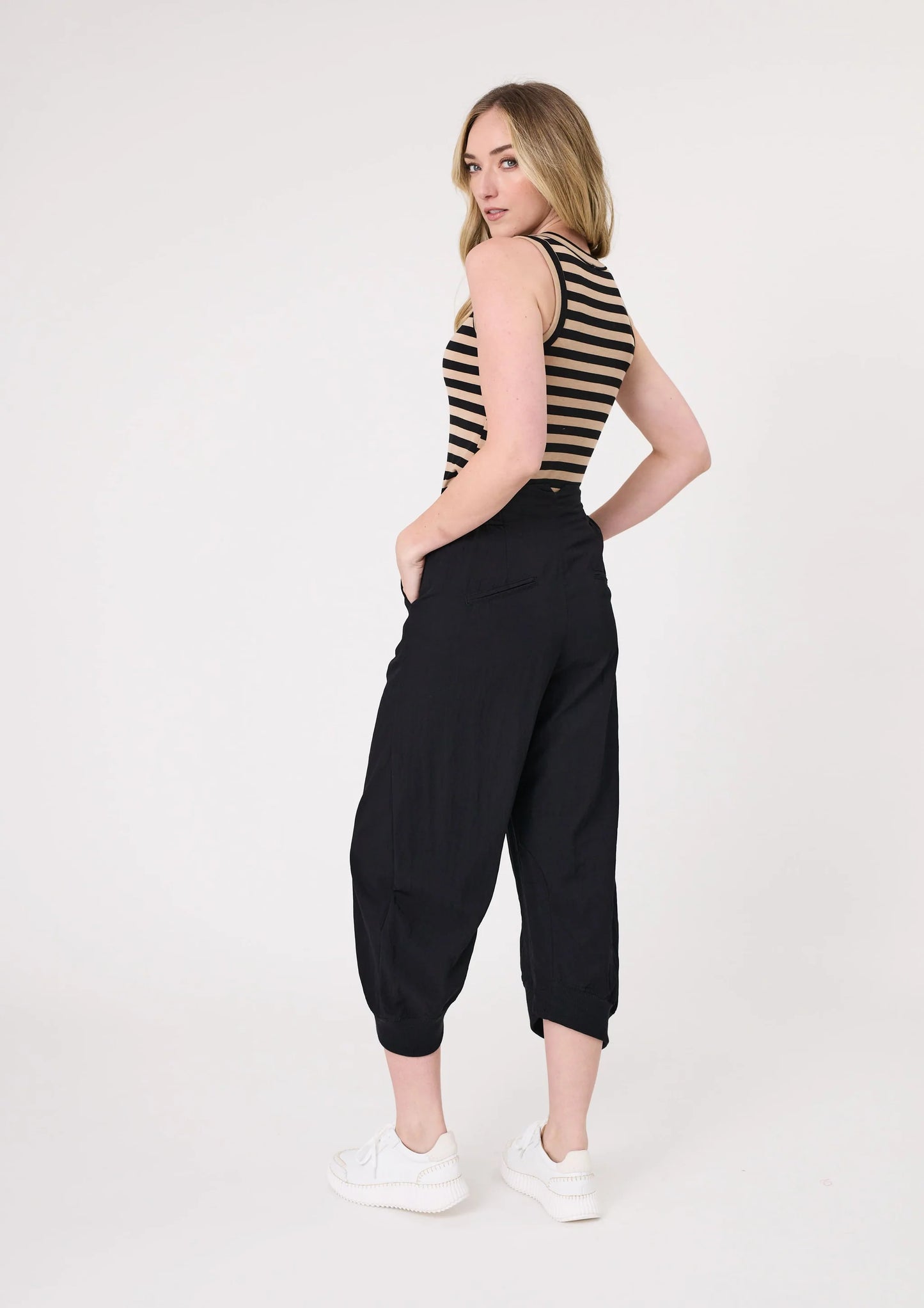 Eva Tank | Brown and Black Stripe