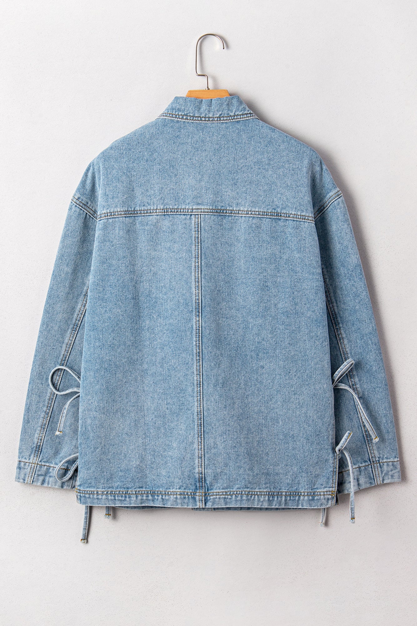 Frankie Side Tie Light Denim Jacket