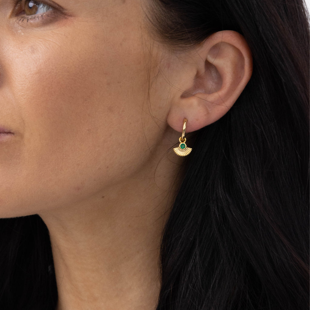 Fantail Hoops – Emerald