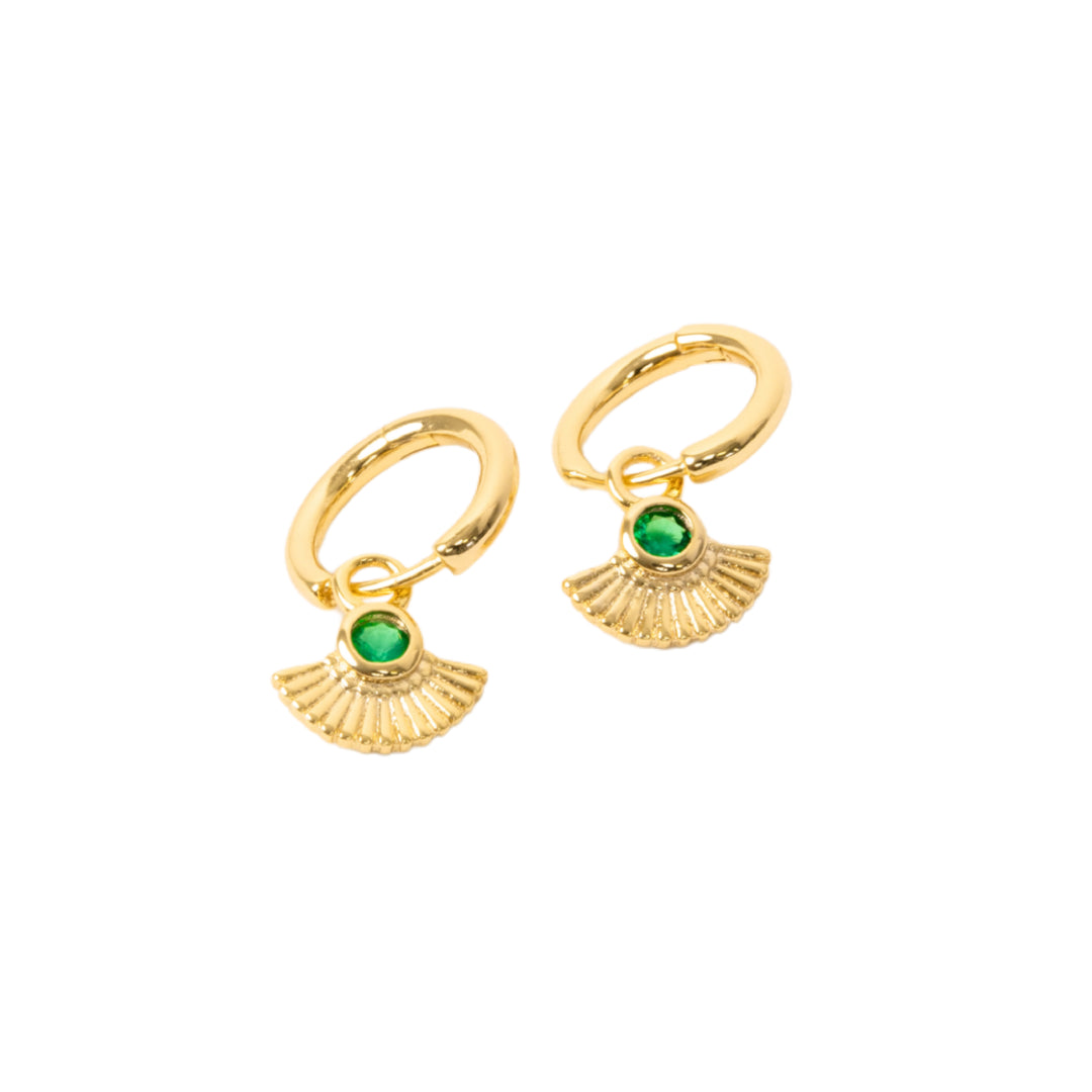 Fantail Hoops – Emerald