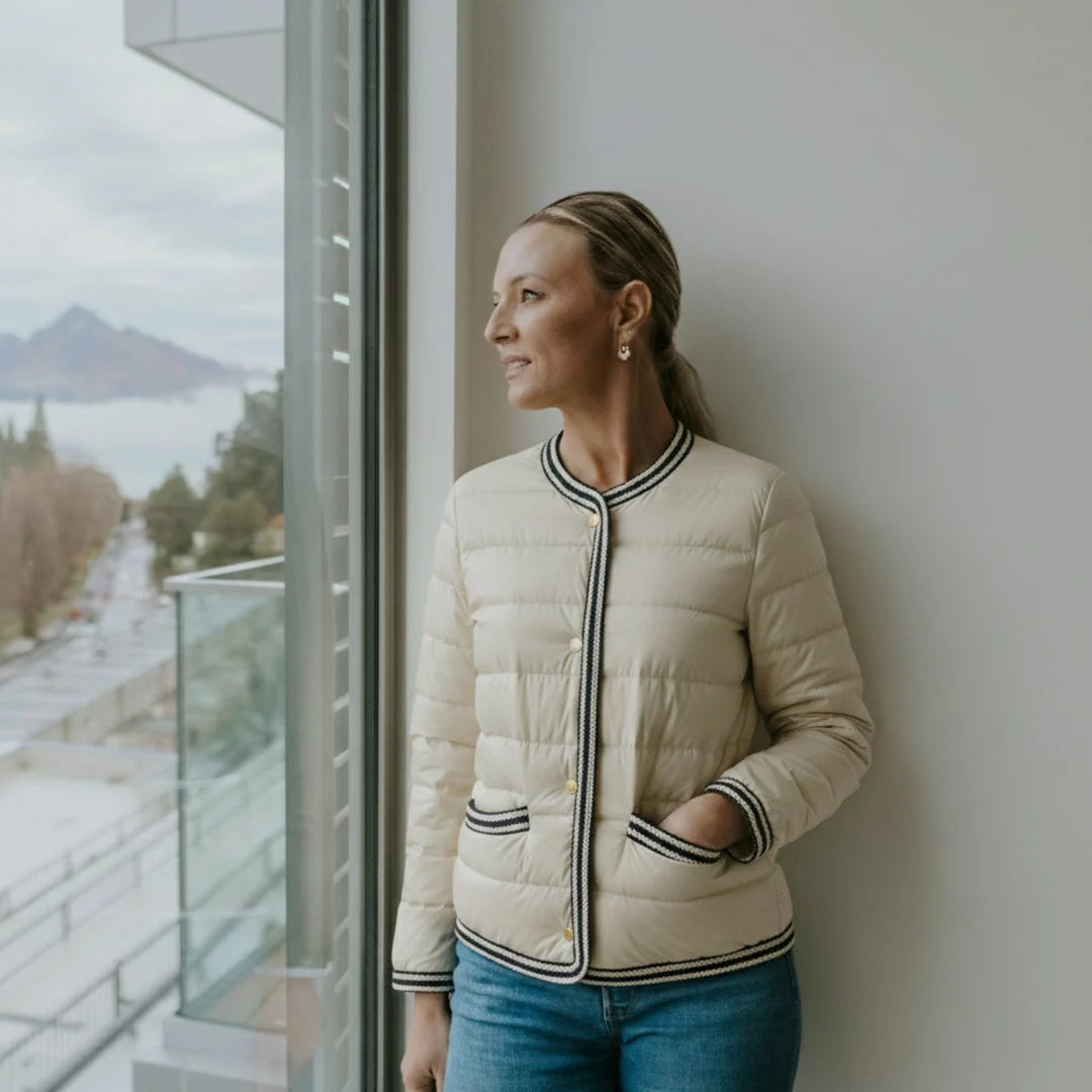 Fern Down Puffer Jacket | Cream