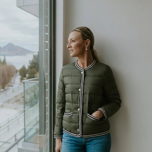 Moke Fern Puffer Down Jacket Olive Green