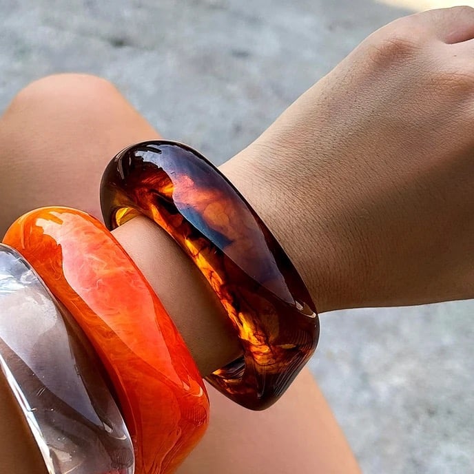 Chunky Bangle – Flame