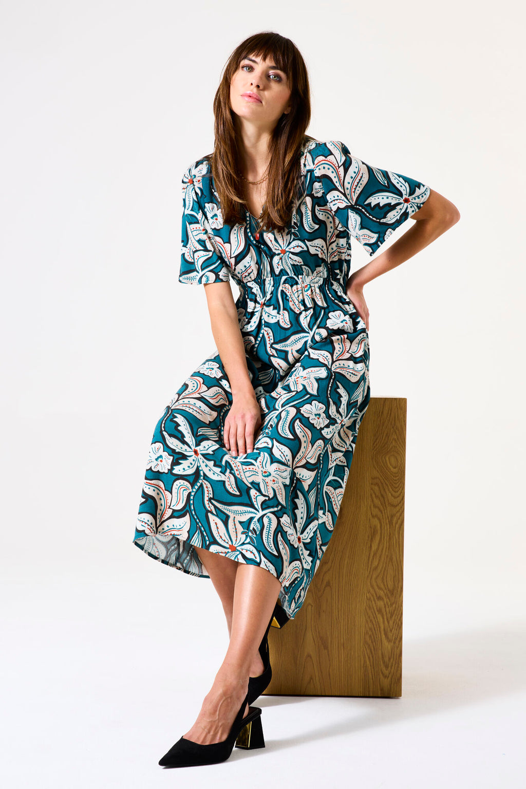 Dress with print Blue Lagoon