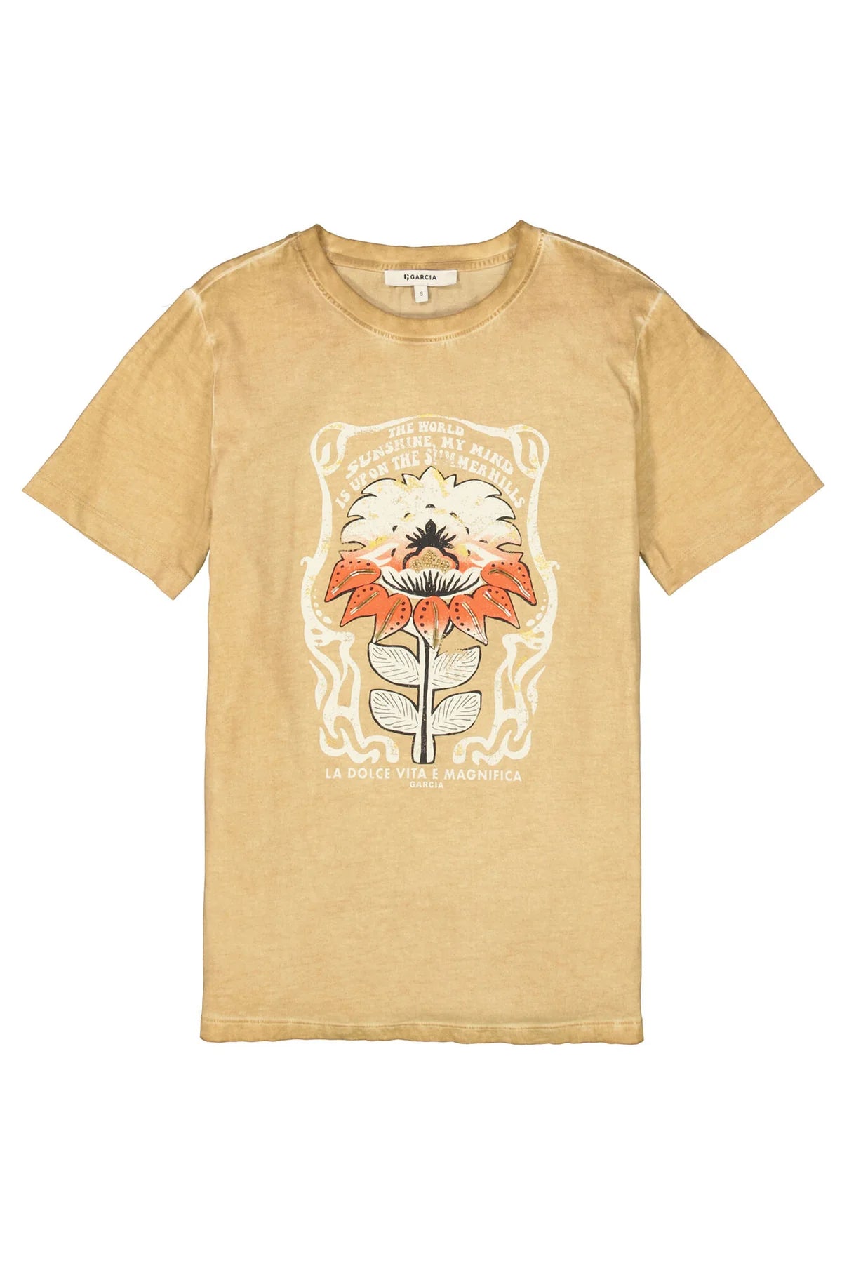 Garcia Ladies T-shirt - Safari Gold N40205