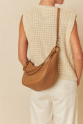 INDI + COLD HALF MOON LEATHER BAG