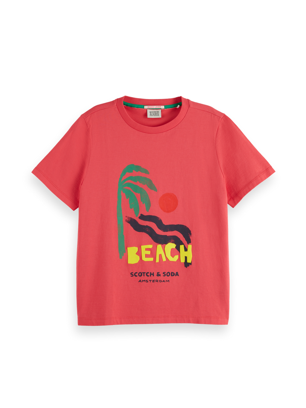 SCOTCH N SODA Regular Fit T-shirt Fiery Rose BEACH