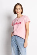 Drama the Label Zoe Tee Pink Red