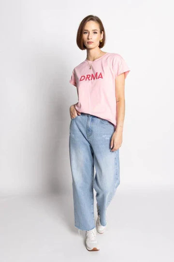Drama the Label Zoe Tee Pink Red