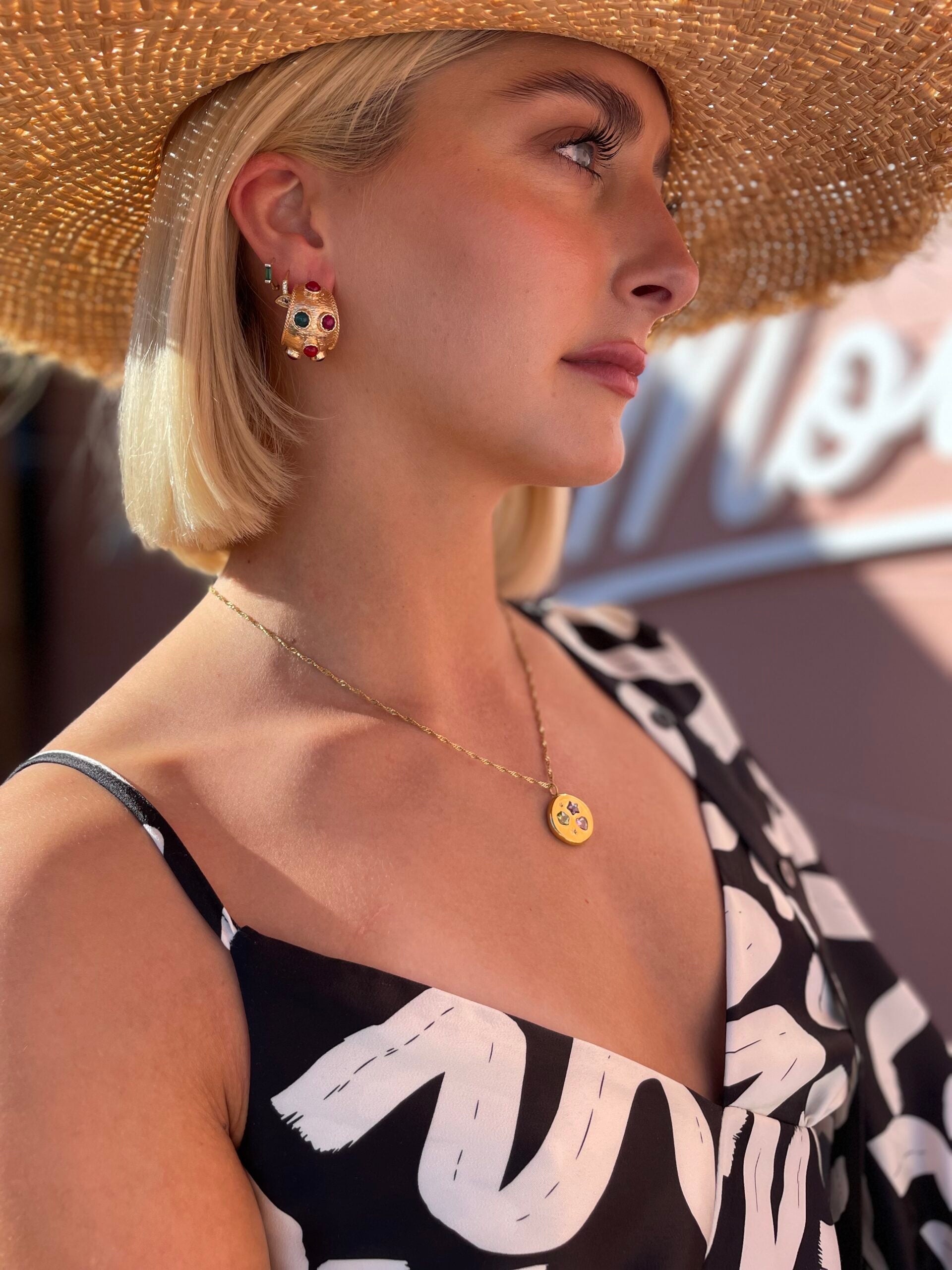 Flower Heart Star Pendant Necklace