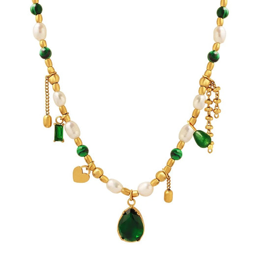 Charm Me Up Necklace Emerald