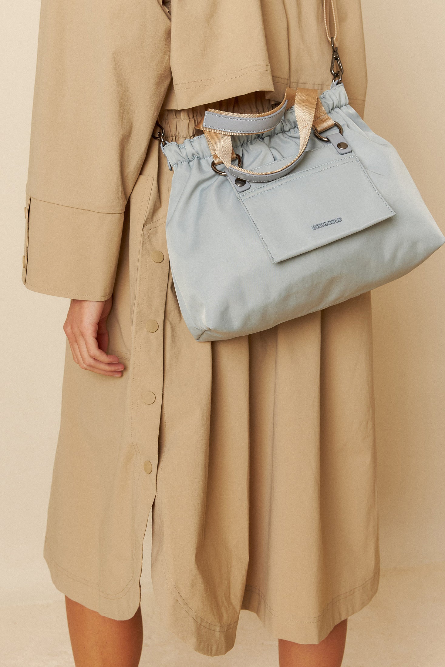 light blue handbag Indi & Cold 