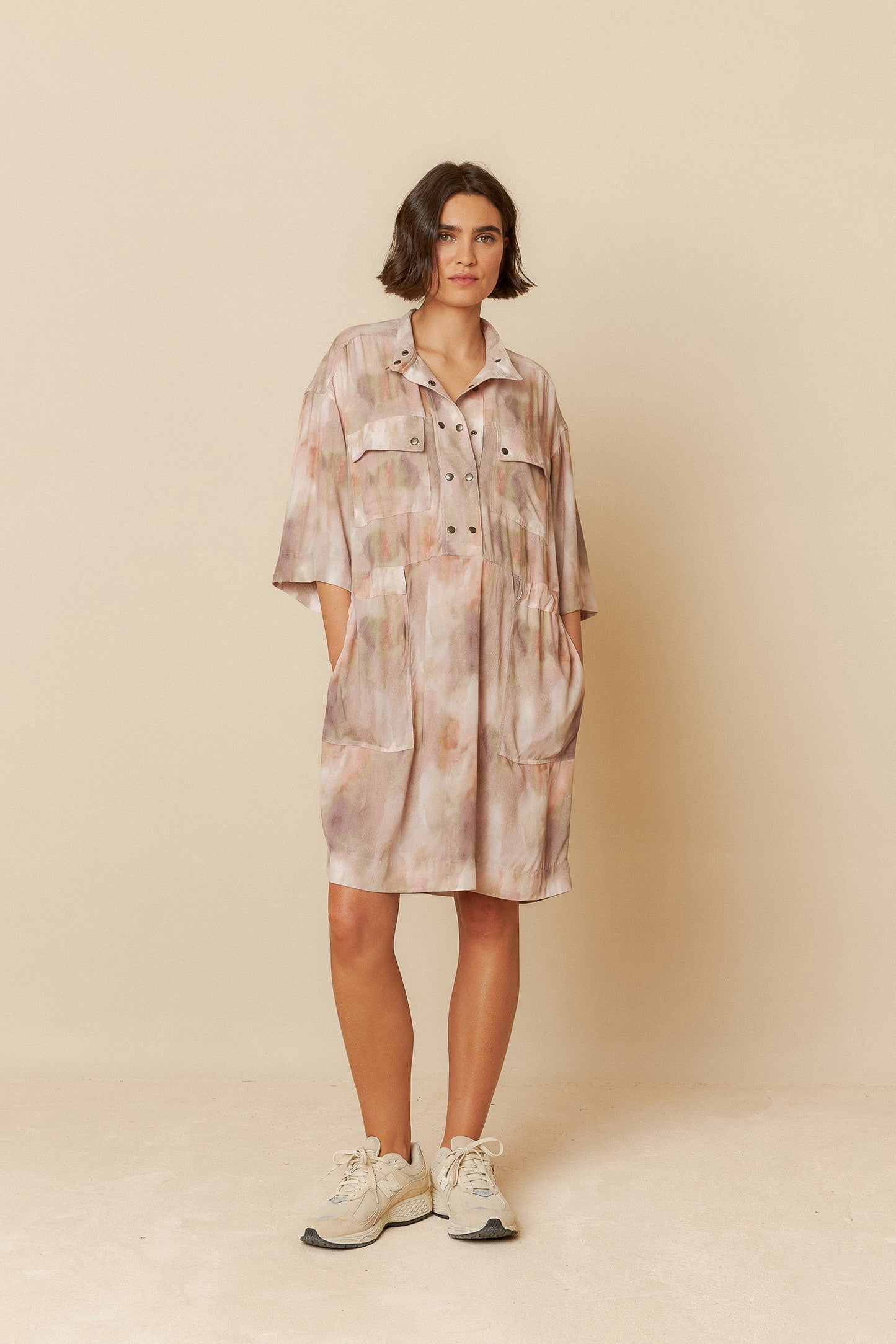 WATERCOLOR PRINT DRESS