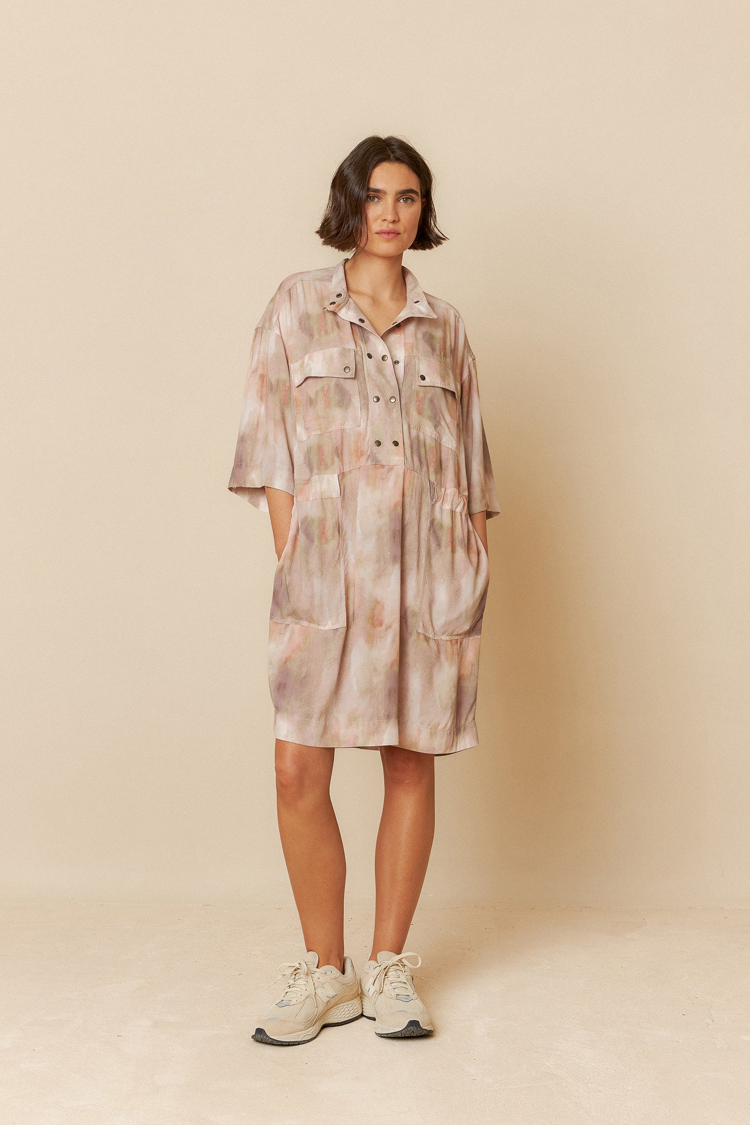 WATERCOLOR PRINT DRESS