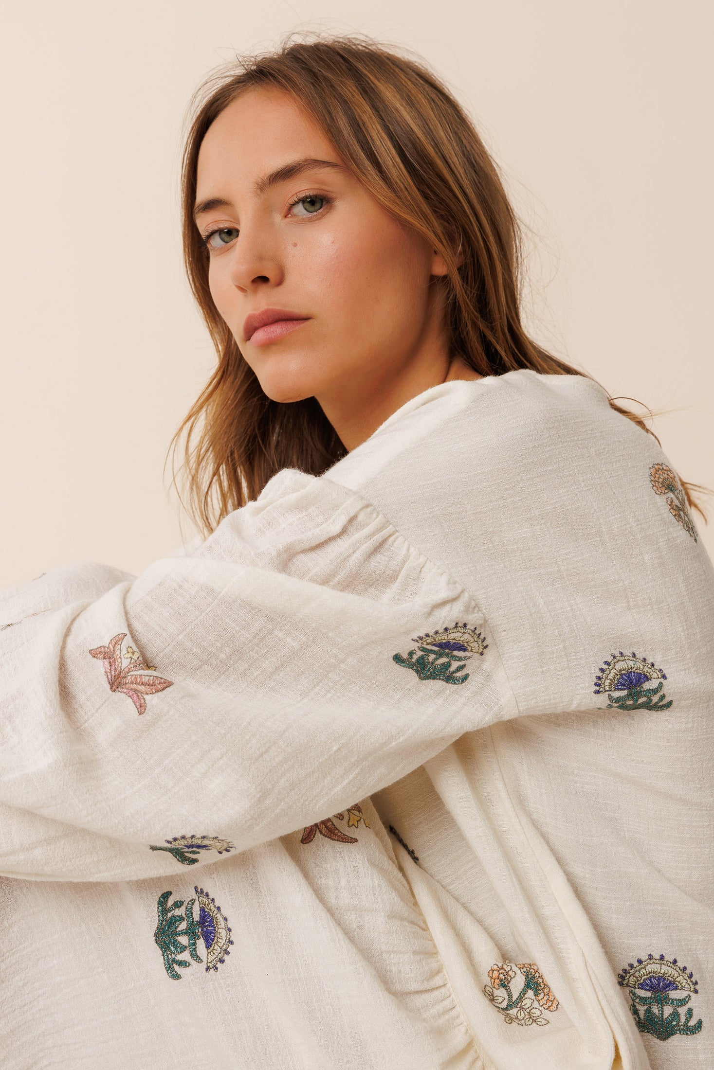 MULTI-COLOR EMBROIDERED DRESS