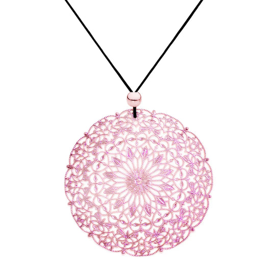 Lacey Rose Gold Circle Necklace