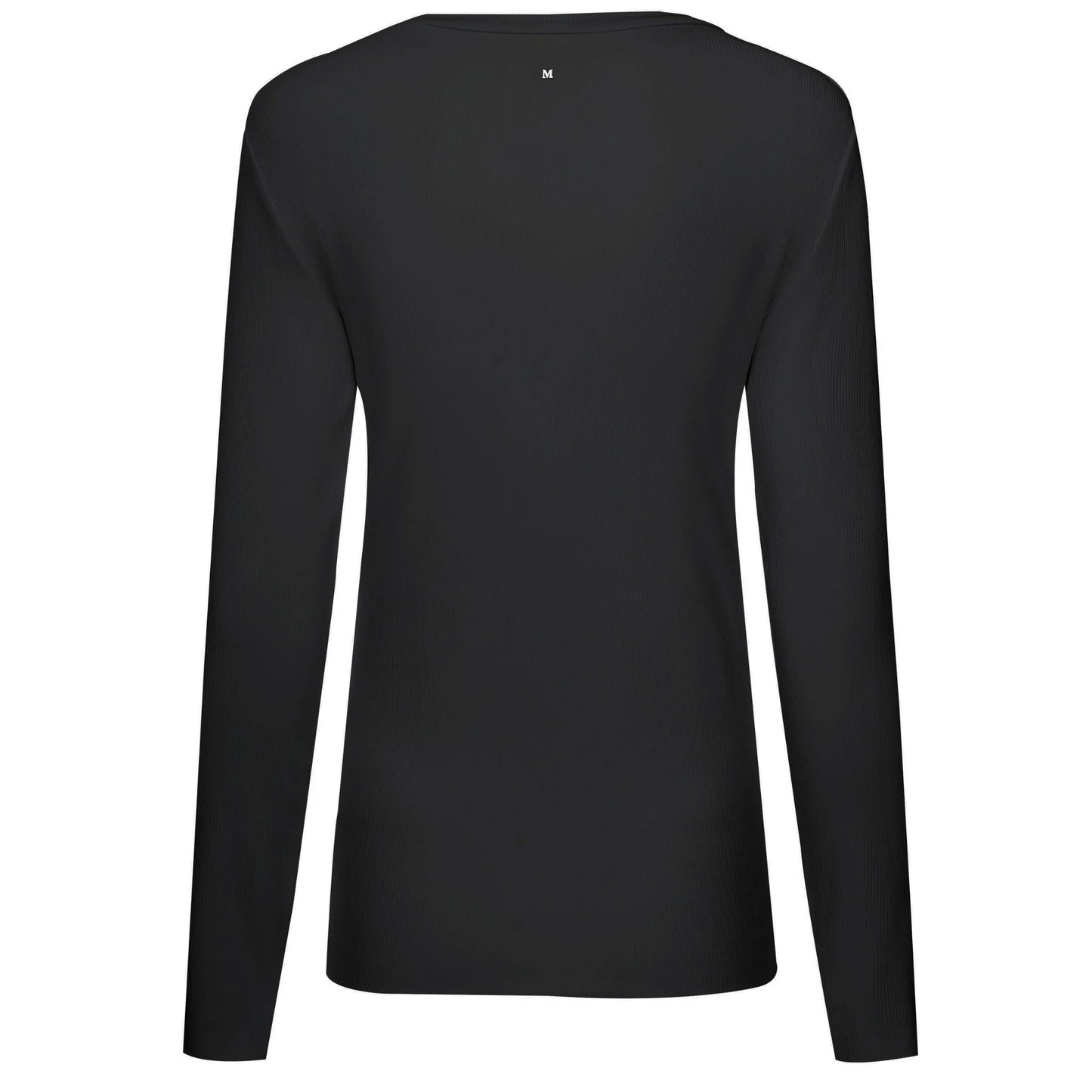 Moke Lina Long Sleeve Ribbed Top Black