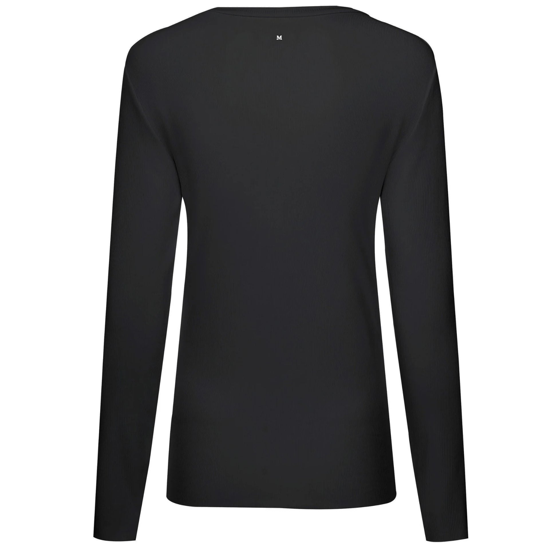 Moke Lina Long Sleeve Ribbed Top Black