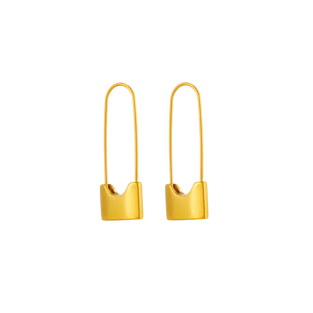 Lock Earrings – Gold