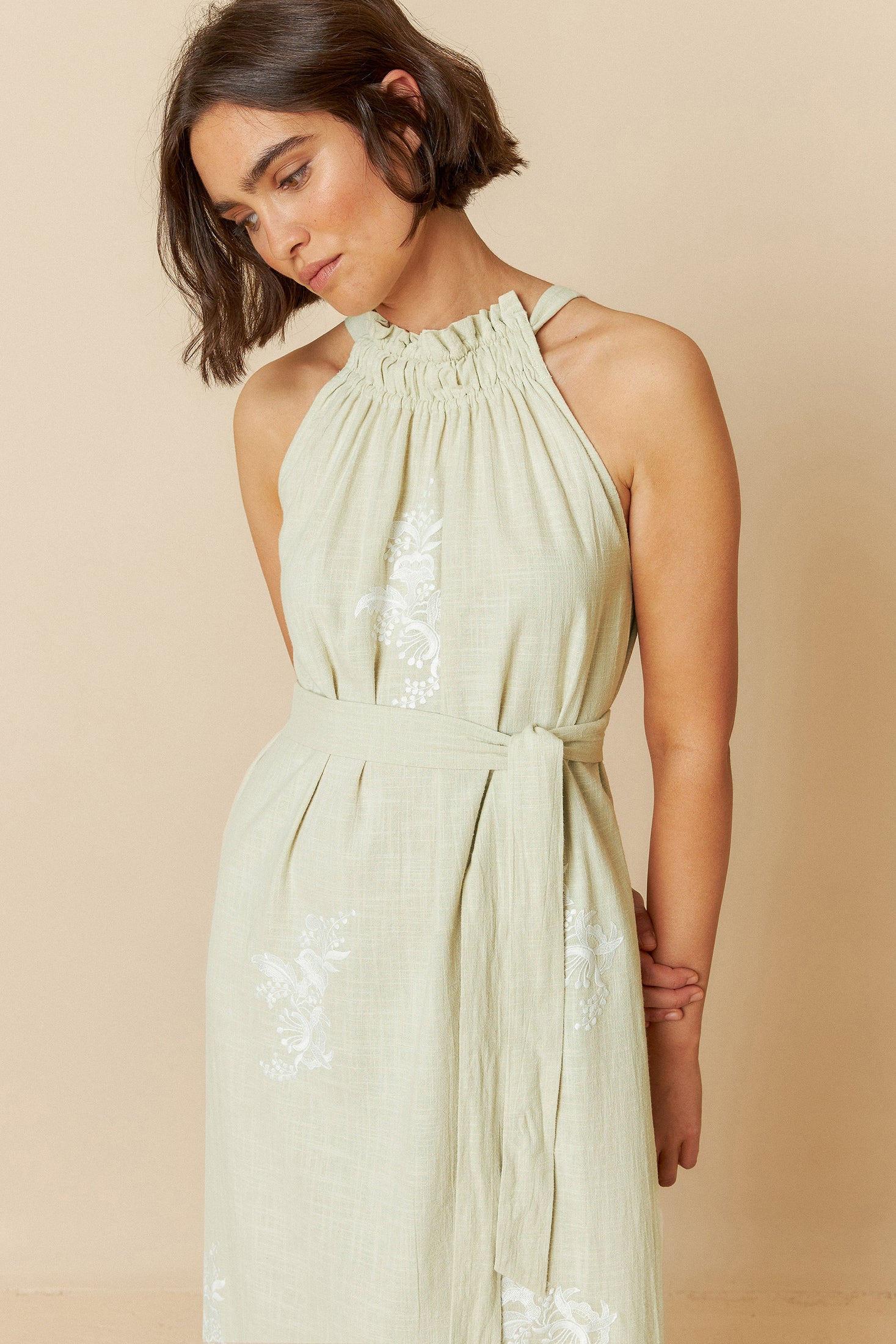 HALTER COLLAR DRESS