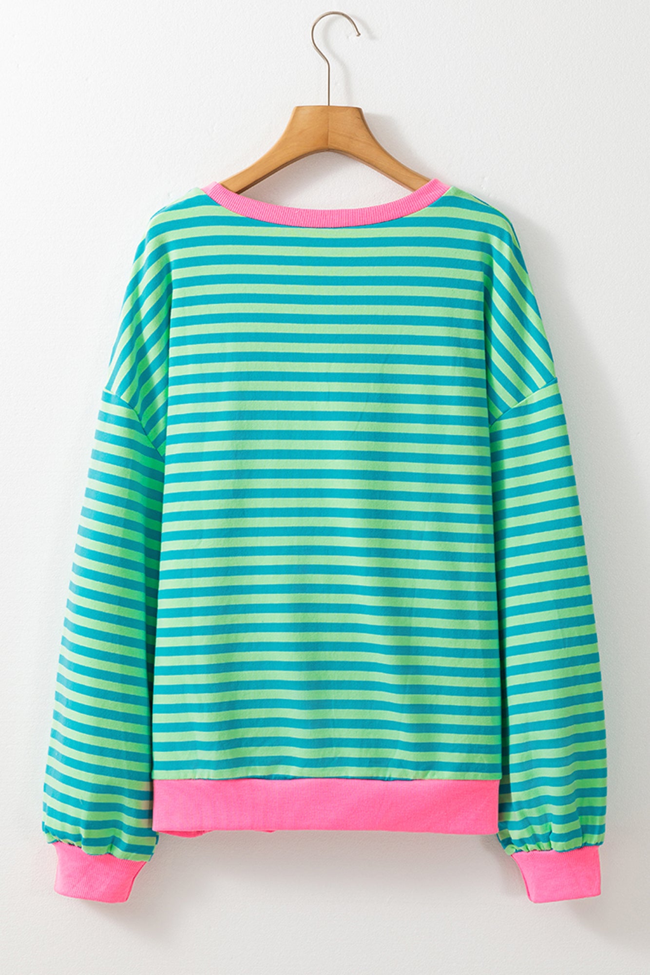 Minty Stripe Sweatshirt Small