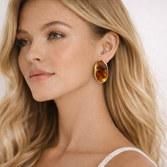 Molten Amber Studs