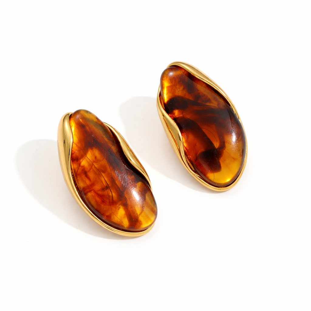 Molten Amber Studs