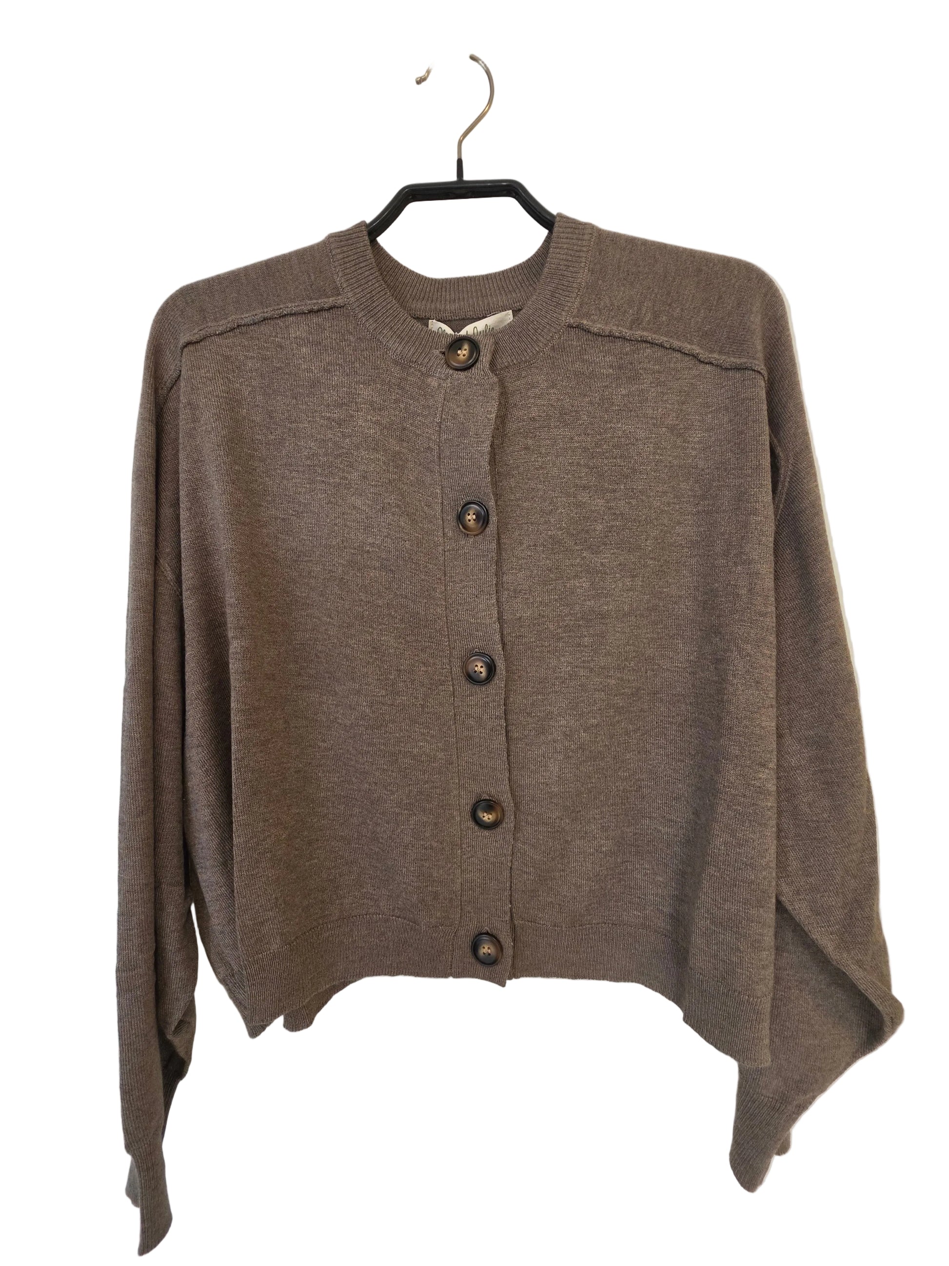 Natural O & J Knit Cape Cardi OJW40