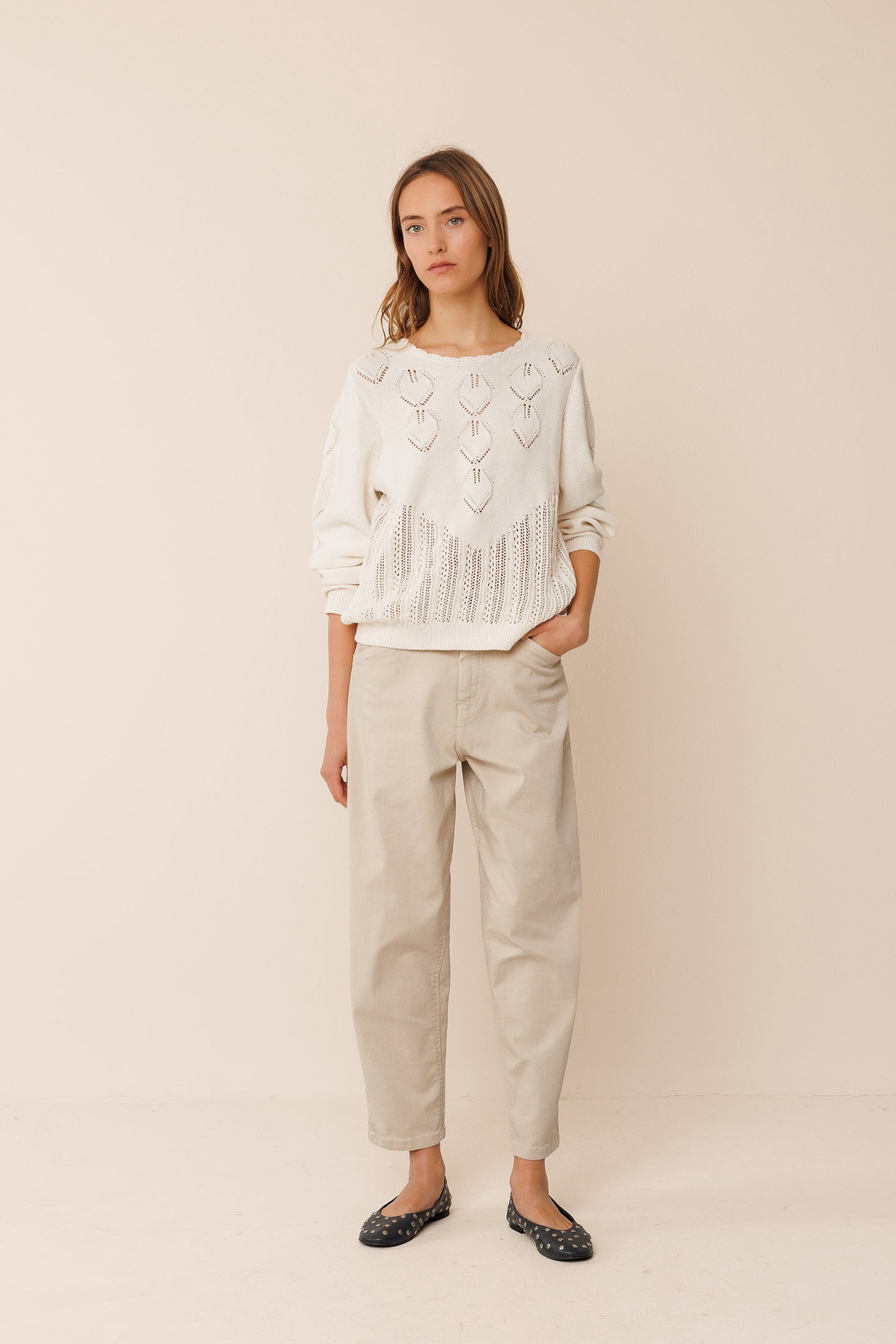 INDI + COLD CROCHET EFFECT SWEATER