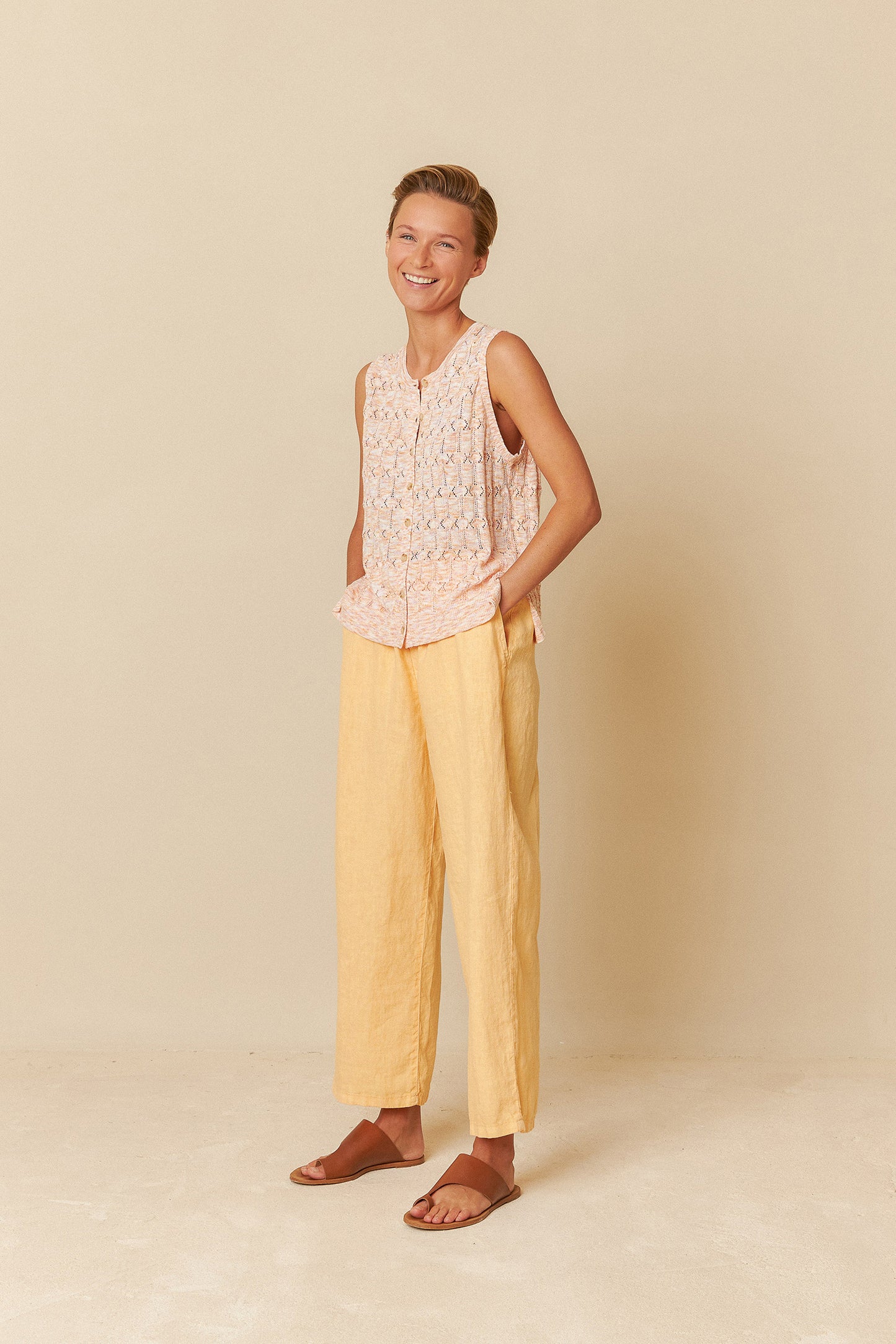 POINTELLE KNIT VEST