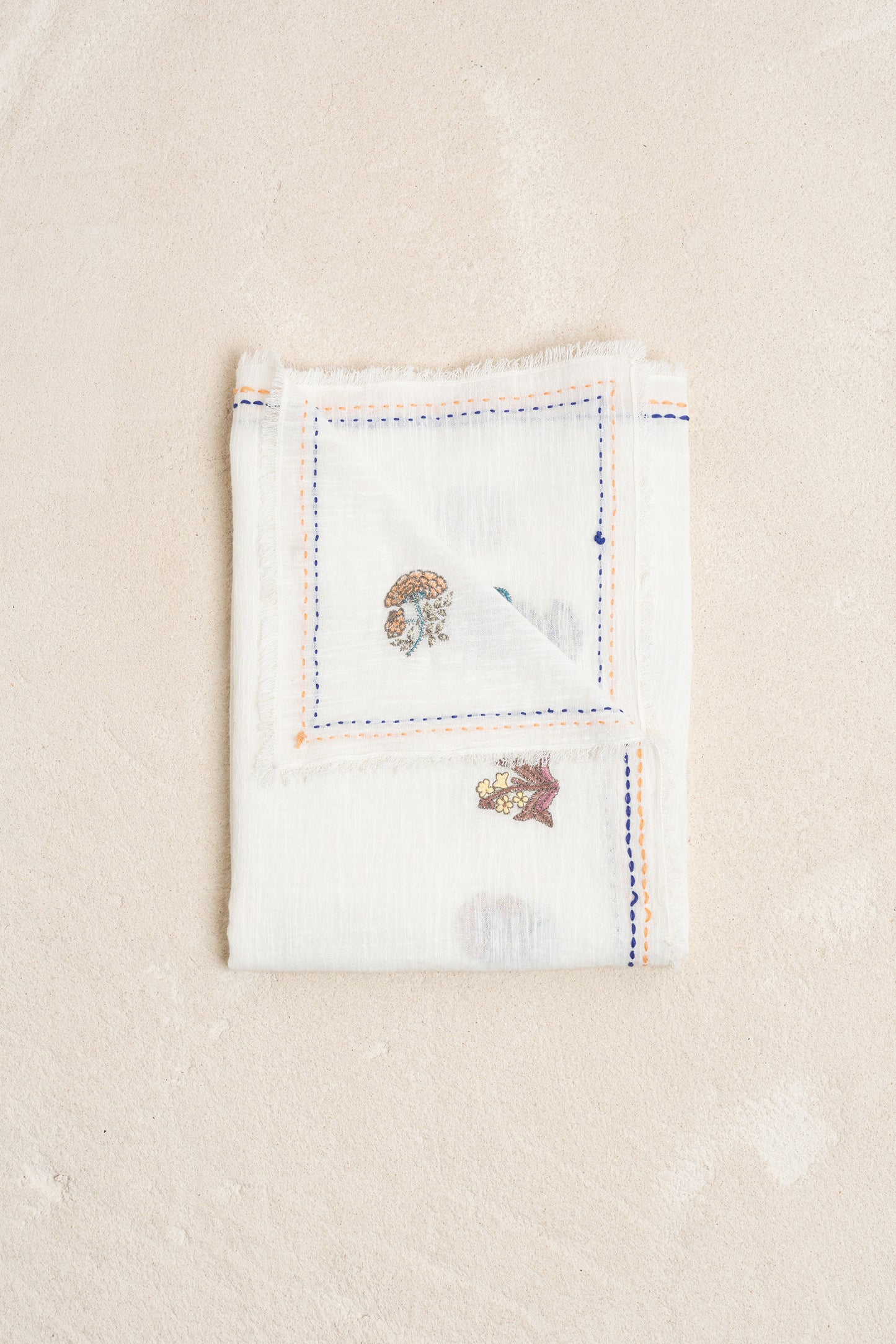 Indi and Cold EMBROIDERED BOUQUET SCARF