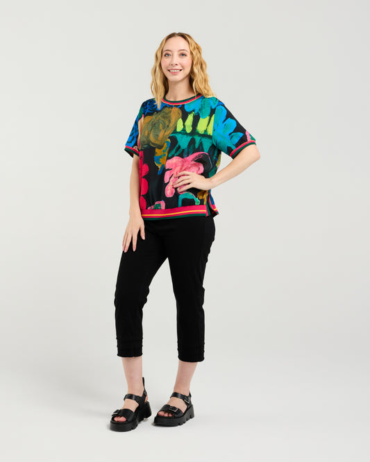Zoe Top Midnight Fern