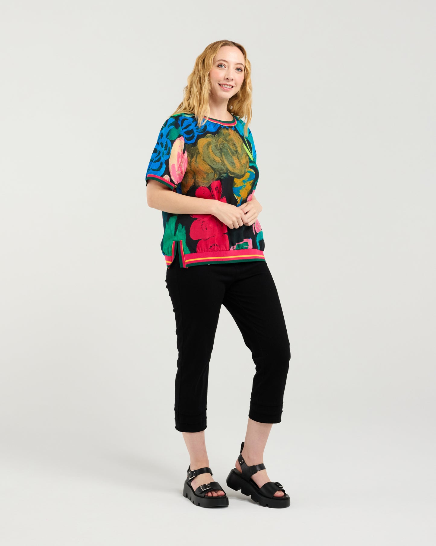 Zoe Top Midnight Fern