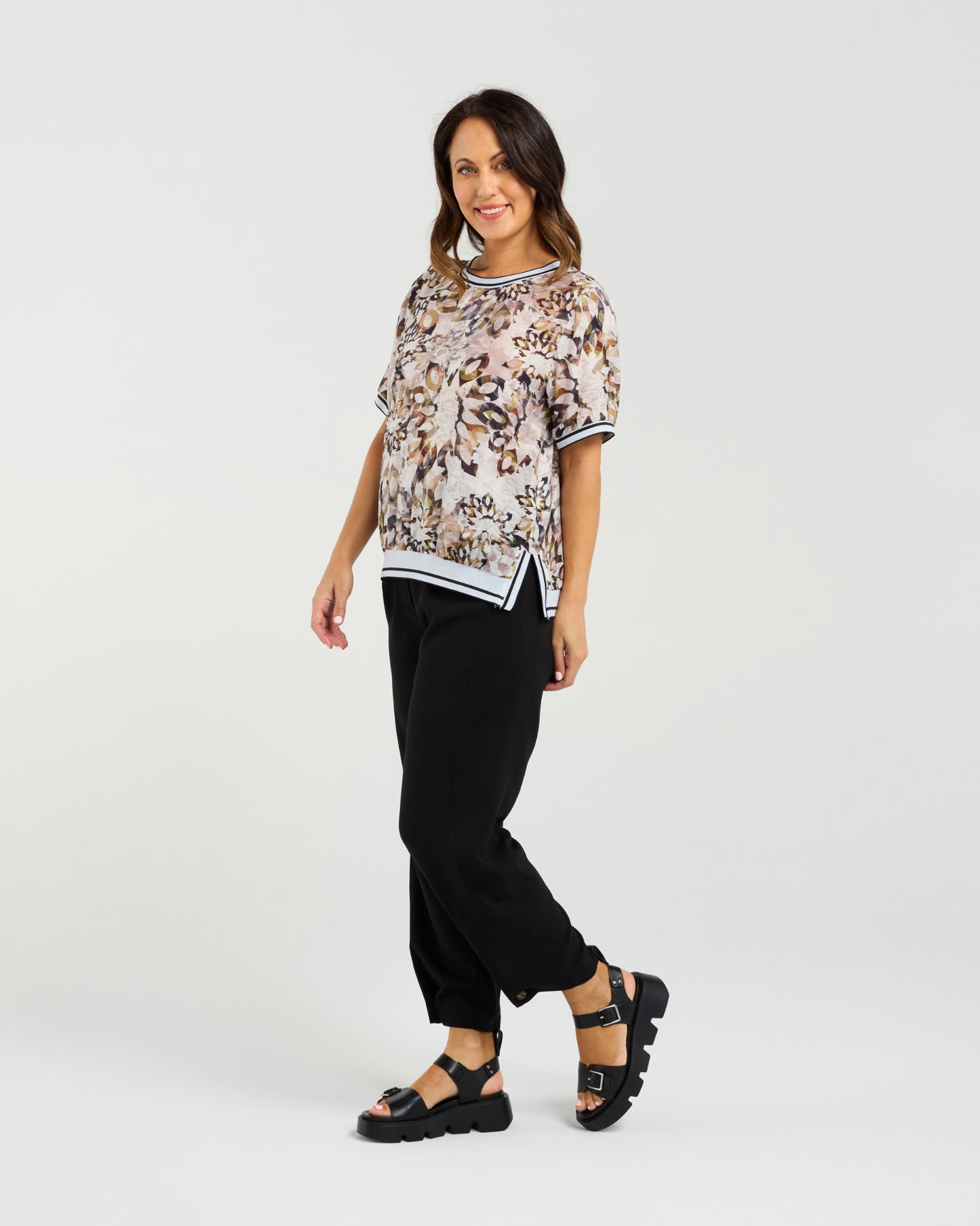 Zoe Top Sage Mosaic