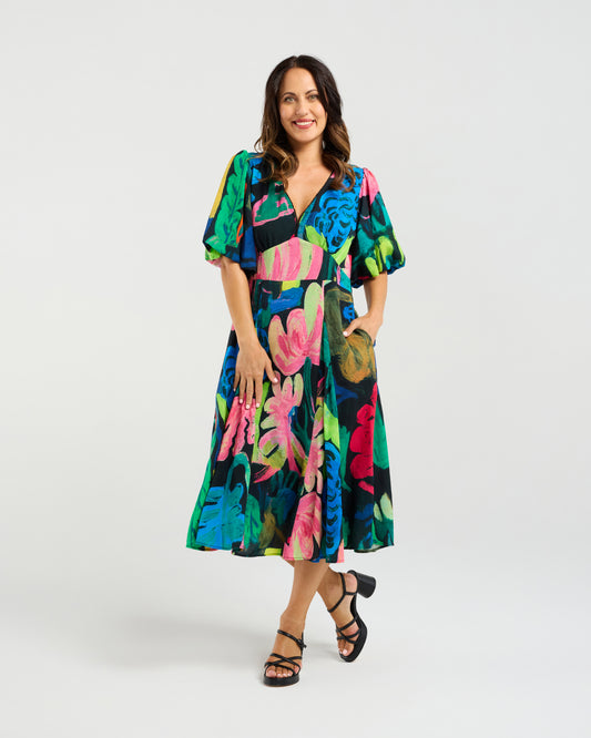 Olivia Dress | Midnight Fern
