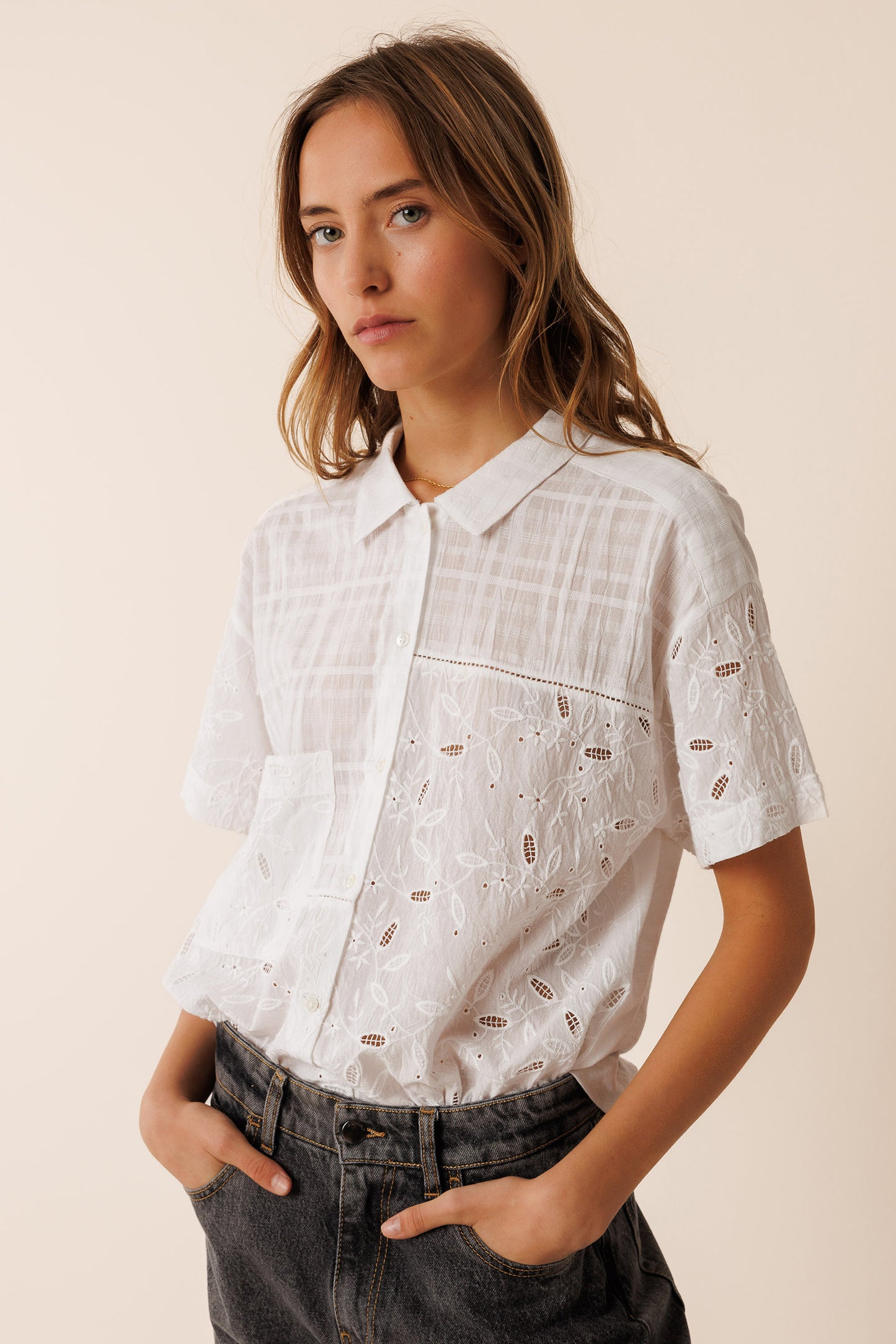 COMBINED EMBROIDERY SHIRT SK350