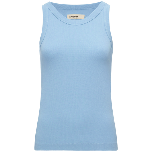 Ede Women's Cotton Rib Knit Tank Ice Blue
