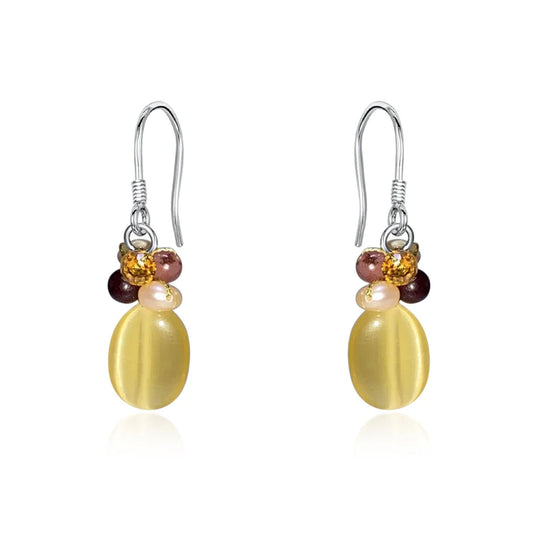 Areeya Agate Mustard Earrings