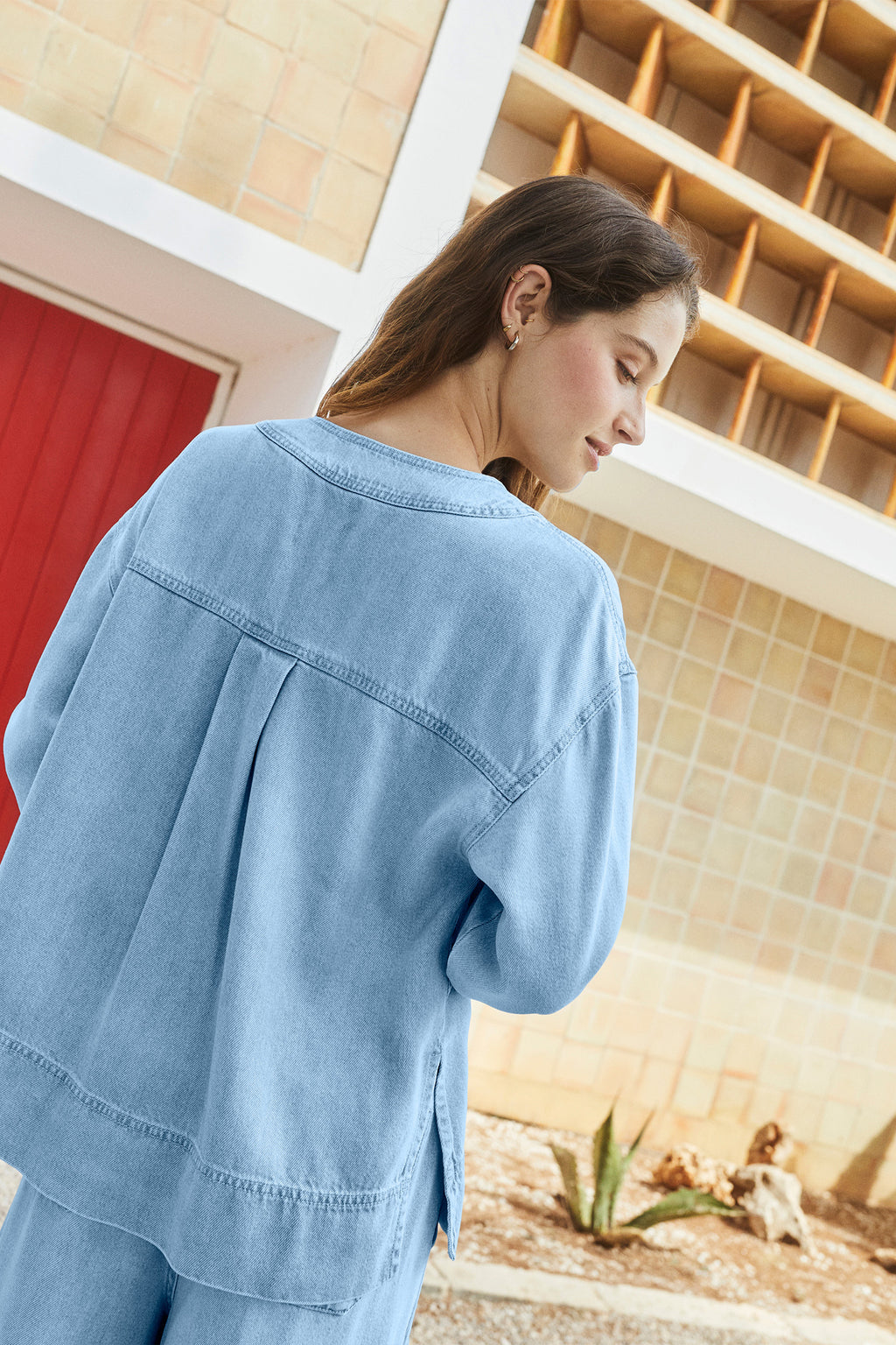 INDI + COLD Denim Effect Overshirt