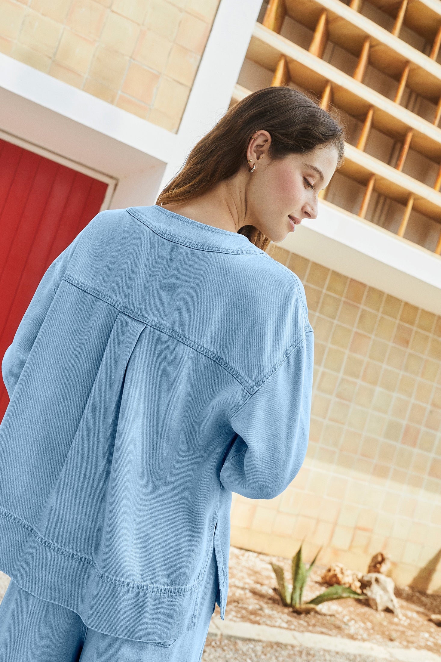 INDI + COLD Denim Effect Overshirt