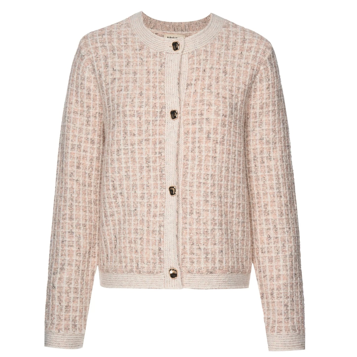 Moke Vivian Cardigan Blush Check
