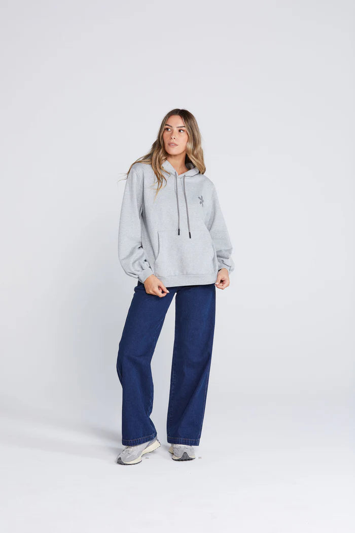 WFH Hoodie Grey Marle Petal