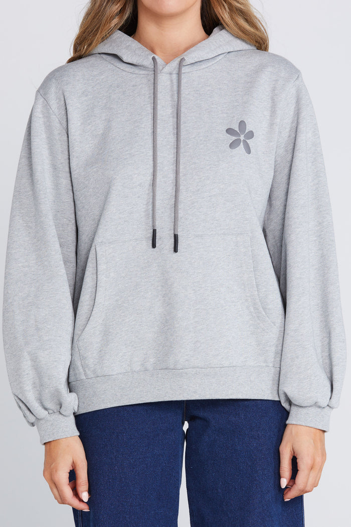 WFH Hoodie Grey Marle Petal