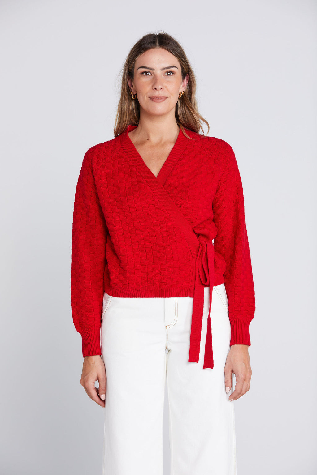Wrapt Cardigan Sizzling Scarlet